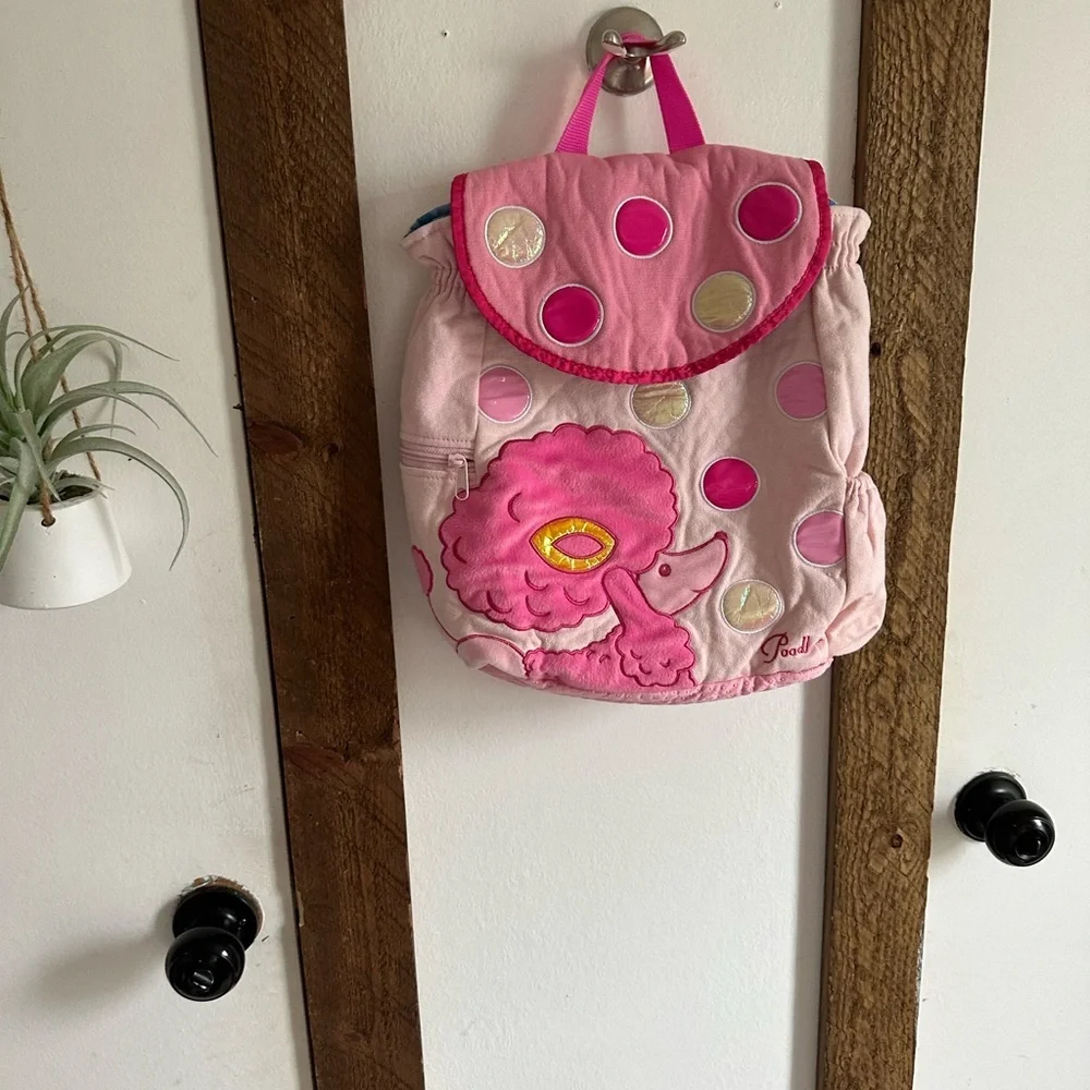 Pink Girls Poodle Theme 14” Backpack YOTTOY ‘Poodlena Go-Go backpack’